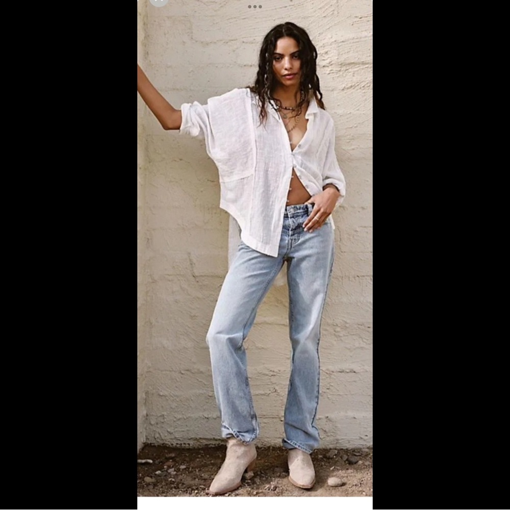 Free People, We the Free, One and Only Oversized Button Down Top
